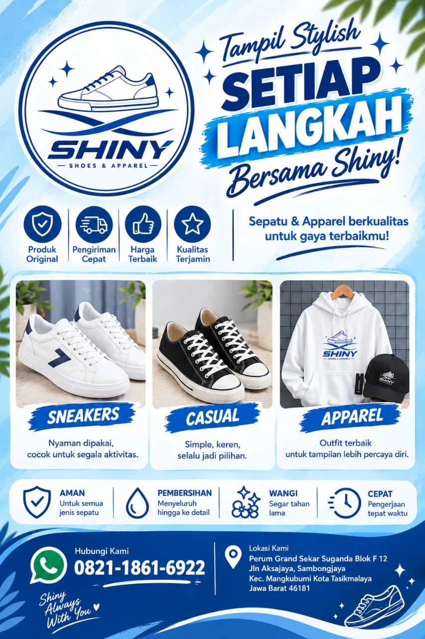 Biar Nggak Malu Saat Masuk Kelas, Rawat Sepatu dan Tasmu di Shiny Shoes and Apparel