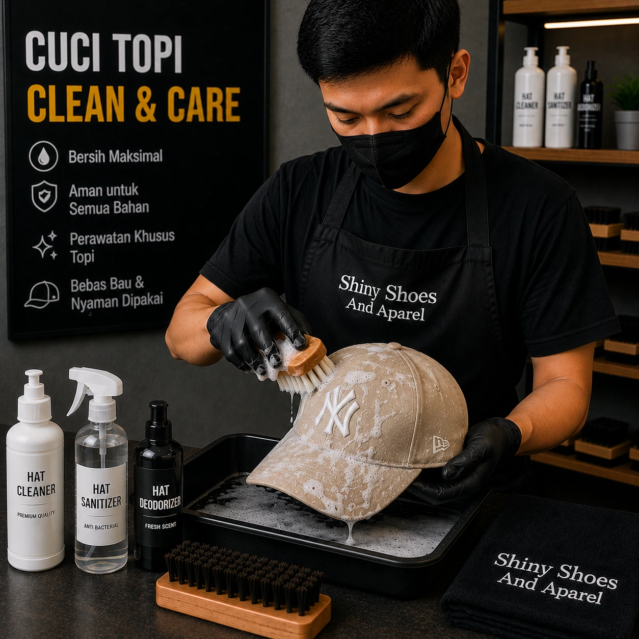 Cuci Topi - Shiny Shoes And Apparel Tasikmalaya